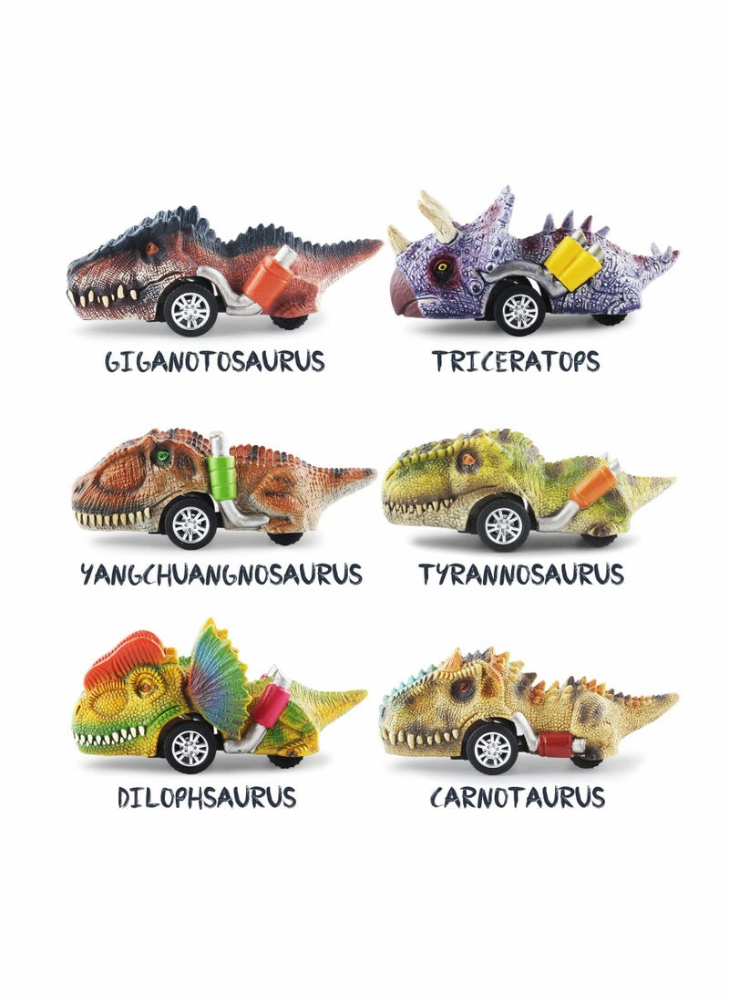 Dinosaur Toys for Kids 3-5, Pull Back Dinosaur Cars for 3 4 5 6 7 Year Old Boys Girls 6 Pack Dino Toys Gifts for Toddlers