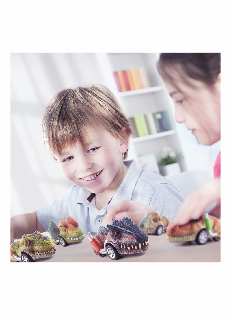Dinosaur Toys for Kids 3-5, Pull Back Dinosaur Cars for 3 4 5 6 7 Year Old Boys Girls 6 Pack Dino Toys Gifts for Toddlers