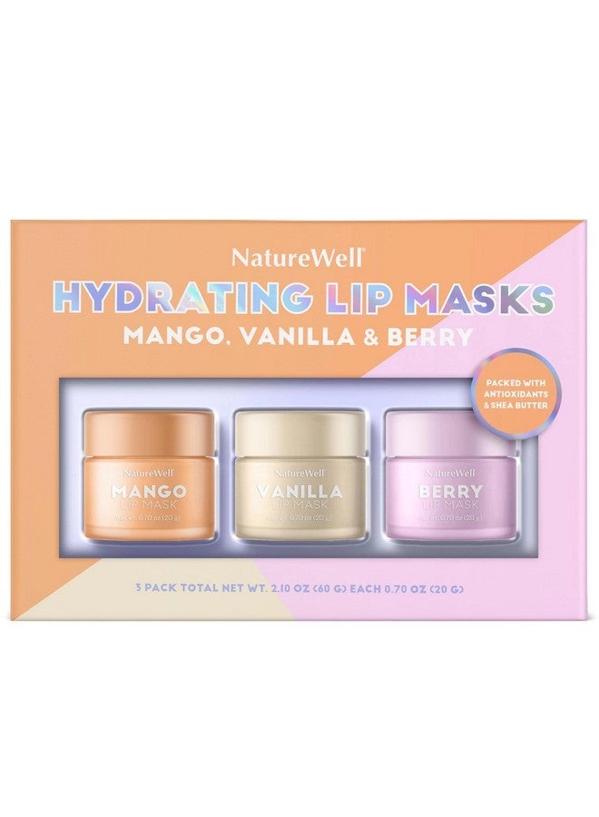 Naturewell Hydrating Lip Masks Mango Vanilla & Berry 0.70 Ounce (Pack Of 3)