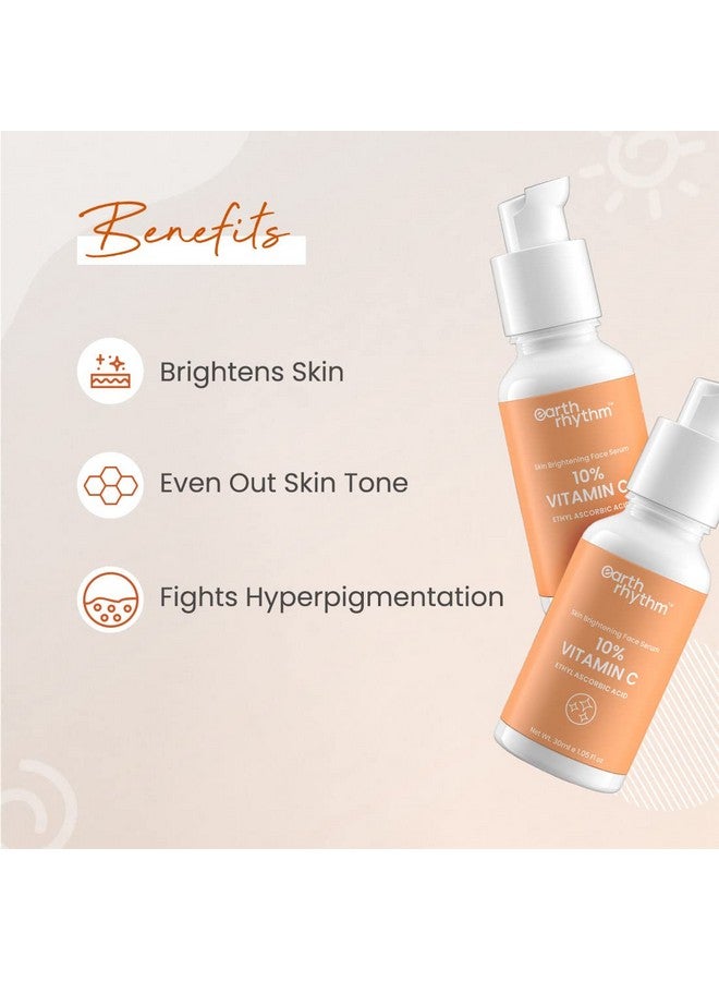 10% Vitamin C Face Serum Brightens Skin Provides Glow Hydrates Skin Ethyl Ascorbic Acid 30 Ml