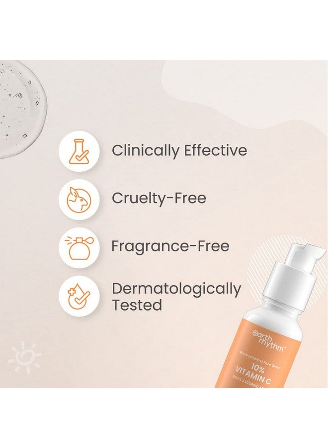 10% Vitamin C Face Serum Brightens Skin Provides Glow Hydrates Skin Ethyl Ascorbic Acid 30 Ml