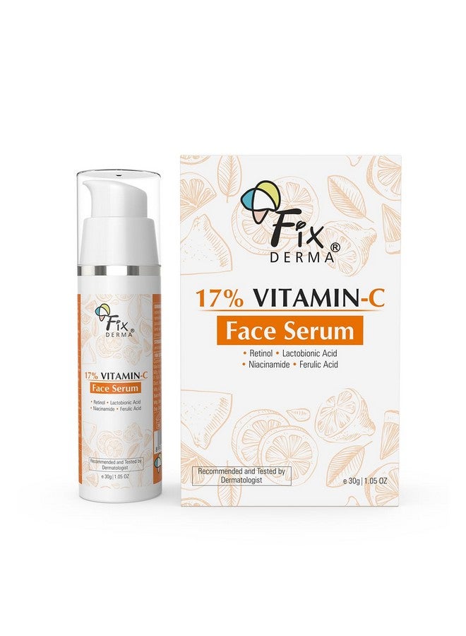 17% Vitamin C Face Serum For Glowing Skin Retinol Face Serum Skin Brightening Vit C Serum For Women And Men Anti Aging Night Face Serum Niacinamide Serum 30G