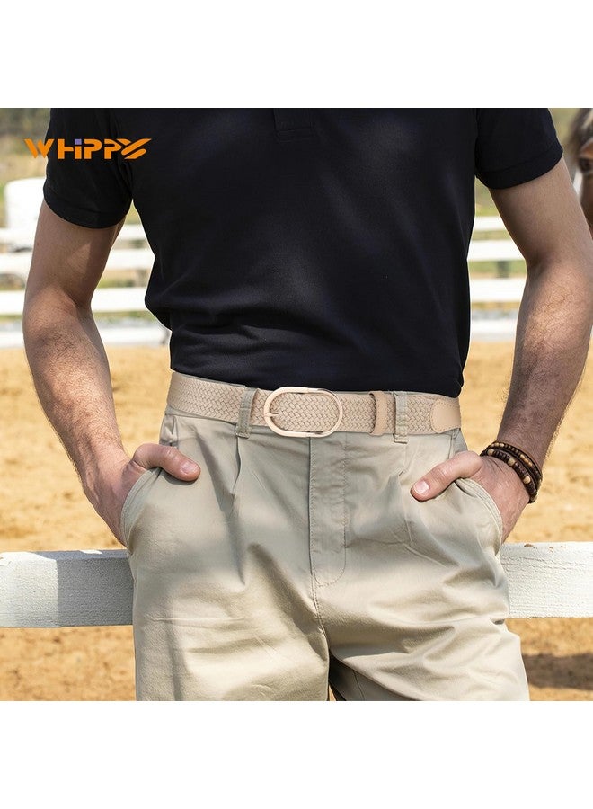 Braided Woven Stretch Belt Women Men Web Casual Unisex Mixed Color Woven Elastic Golf Belts For Jeans Pants S