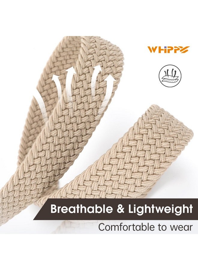 Braided Woven Stretch Belt Women Men Web Casual Unisex Mixed Color Woven Elastic Golf Belts For Jeans Pants S