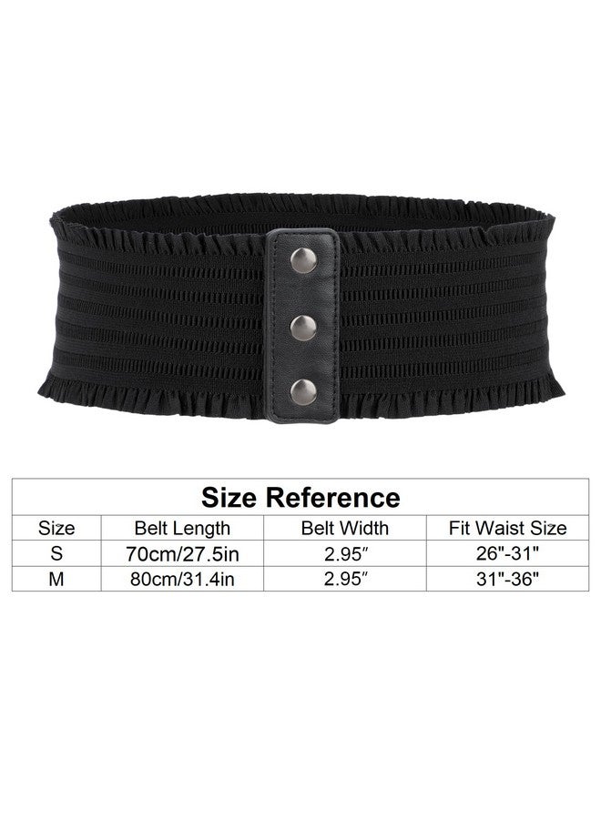 Women Wide Waist Belt For Dress Women'S Snapbutton Corset Belt Stretchy Waistband Belt For Girls