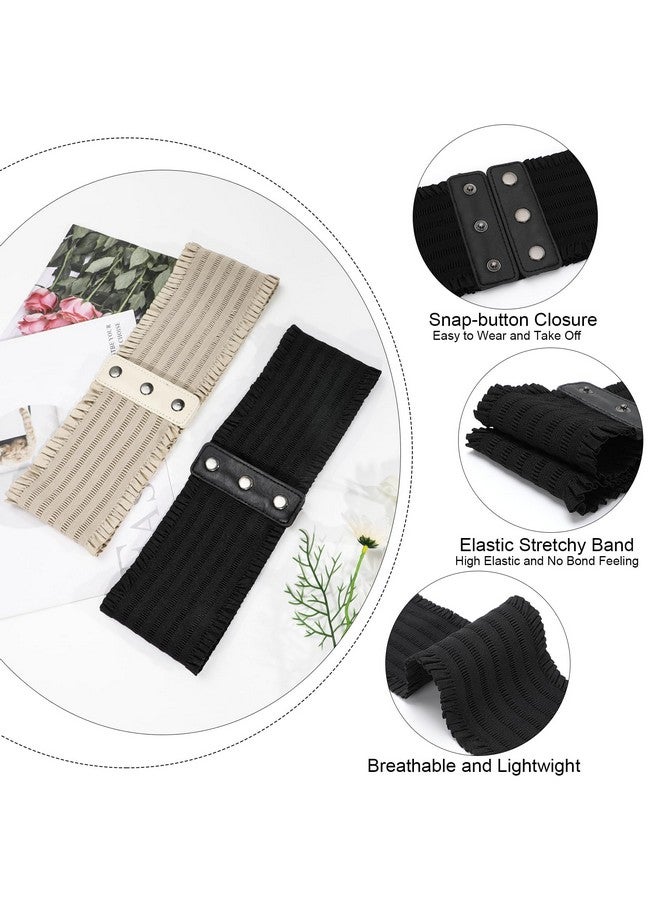 Women Wide Waist Belt For Dress Women'S Snapbutton Corset Belt Stretchy Waistband Belt For Girls