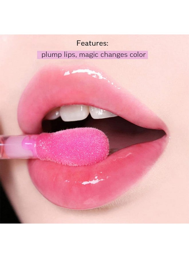 Hydrating Lip Glow Oil Plumping Lip Gloss Glitter Plumping Lip Oil Tinted Lip Balm Lip Care Transparent Toot Lip Oil Tinted Glass Lip Glow Oil Fresh Texture Long Lasting Nourishing