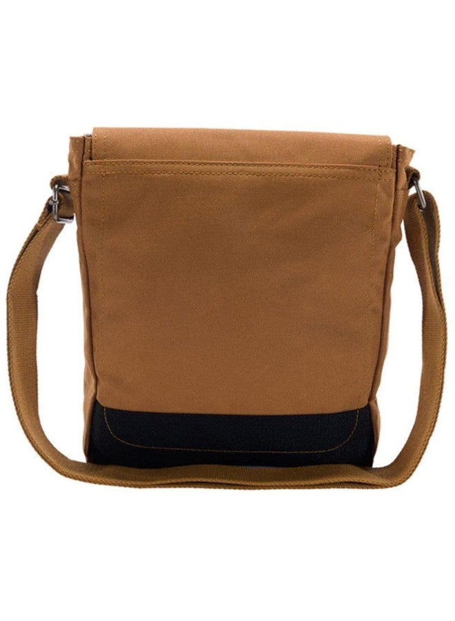 Unisex Snap Crossbody Bag Brown One Size