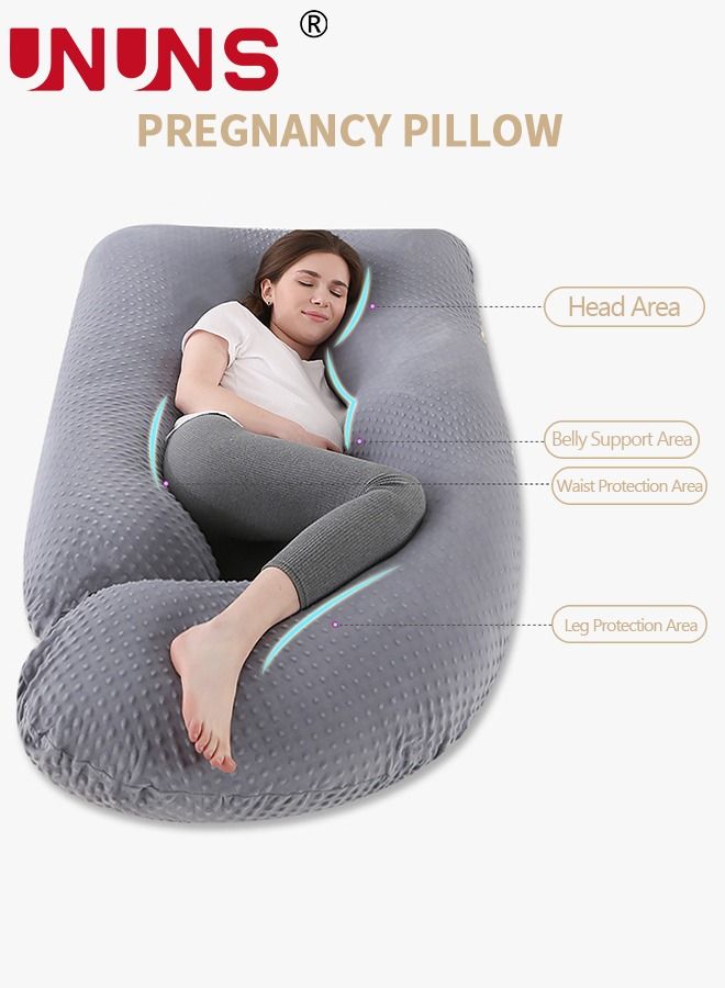 Pregnancy Pillows,U Shaped Body Pillows For Sleeping,180cm Pregnancy Pillows With Removable Cover,Support For Back,Hips,Legs,Belly For Pregnant Women