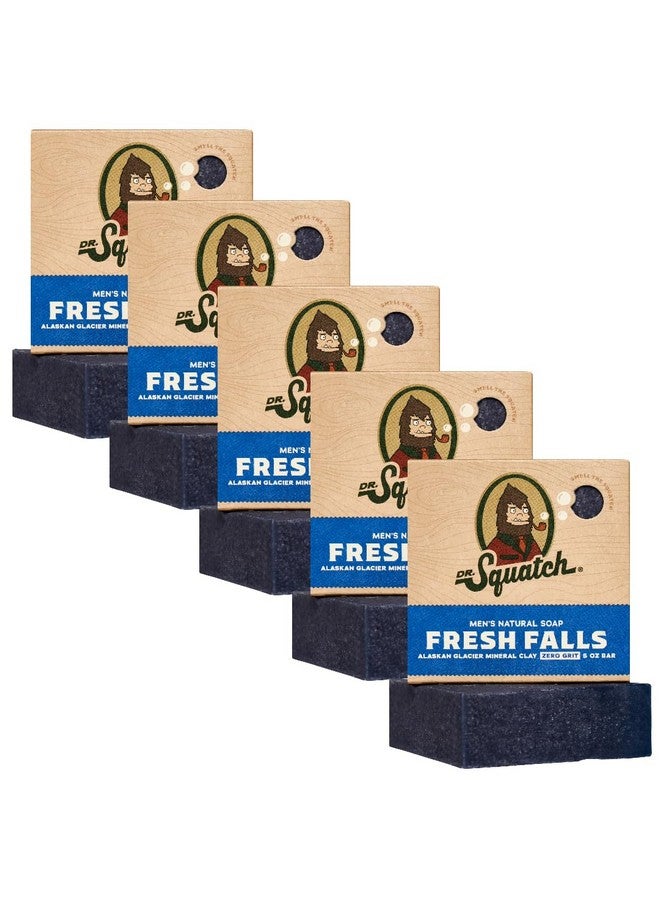 Men'S Bar Soap 5Pack Fresh Falls All Natural Bar Soap For Men 5 Bars Of Soap Smell Like A Crisp Forest Waterfall