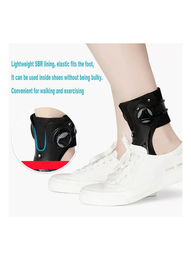 AFO Drop Foot Brace Orthosis, Ankle Orthosis Support with Comfortable Inflatable Airbag, Foot Drop Brace Splint Ankle Foot Orthosis Walking for Hemiplegia Stroke Shoes Walking (Right Foot XL)