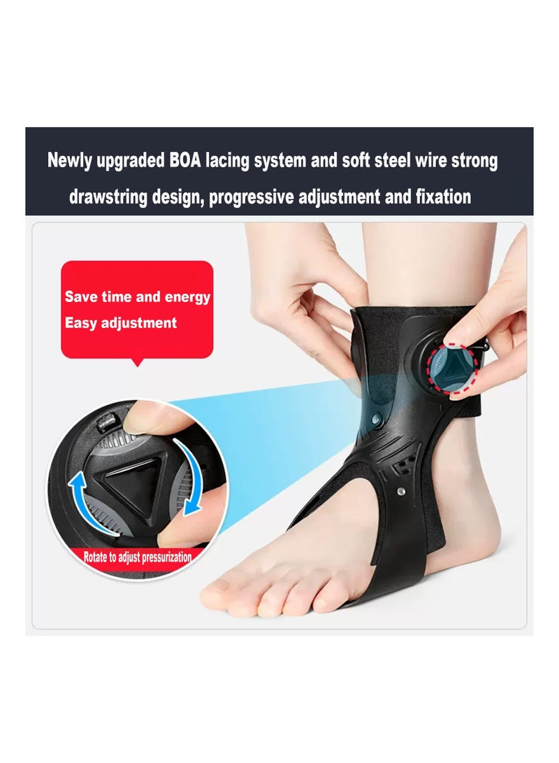 AFO Drop Foot Brace Orthosis, Ankle Orthosis Support with Comfortable Inflatable Airbag, Foot Drop Brace Splint Ankle Foot Orthosis Walking for Hemiplegia Stroke Shoes Walking (Right Foot XL)