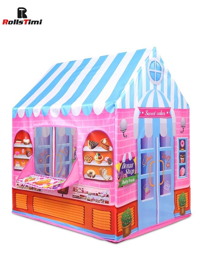 Pink Candy Princess Kids Tent Playhouses Tent for Kids Outdoor Indoor PlayHouse Castle Tent