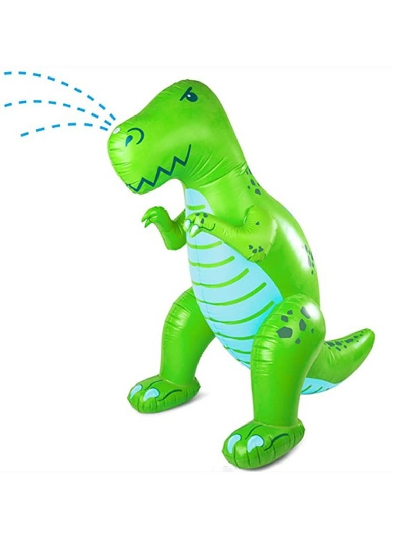 Giant Inflatable Dinosaur Sprinkler, Fun Summer Backyard Water Splash Toy for Kids, Over 6' Tall