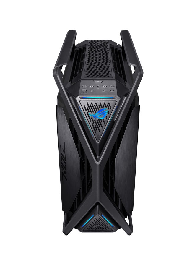 ROG Hyperion BTF EDITION GR701 E-ATX PC Case, Tempered Glass Side Panels, Up To 420mm Dual Radiator, 4x140mm Fans, Metal GPU Holder, Component Storage, ARGB Fan Hub, 60W Fast Charging, Back To Future, Black | 90DC00F0-B39020