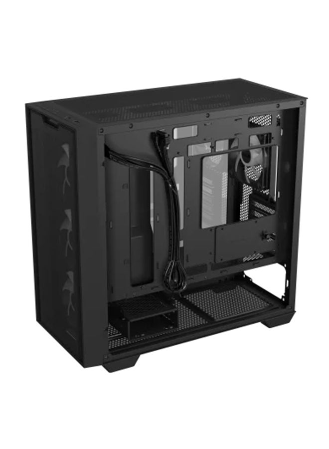 A21 PLUS MicroATX Case, 4x Pre-Installed ARGB Fans, Clean Cable Management, Supports 360 Mm Radiators & 380 Mm Graphics Cards, Black | 90DC00H0-B19000