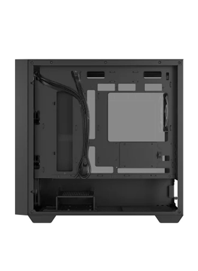 A21 PLUS MicroATX Case, 4x Pre-Installed ARGB Fans, Clean Cable Management, Supports 360 Mm Radiators & 380 Mm Graphics Cards, Black | 90DC00H0-B19000