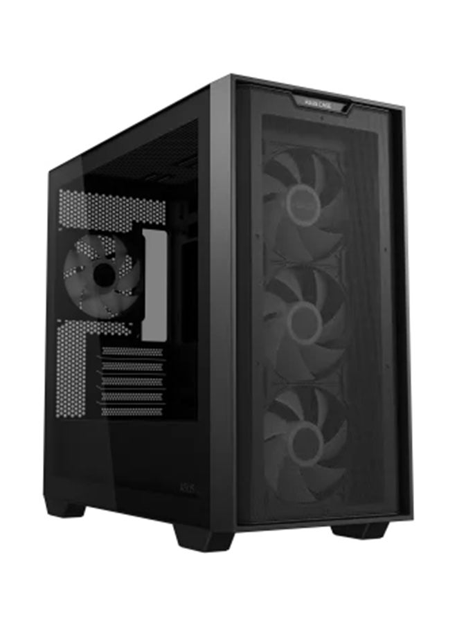 A21 PLUS MicroATX Case, 4x Pre-Installed ARGB Fans, Clean Cable Management, Supports 360 Mm Radiators & 380 Mm Graphics Cards, Black | 90DC00H0-B19000
