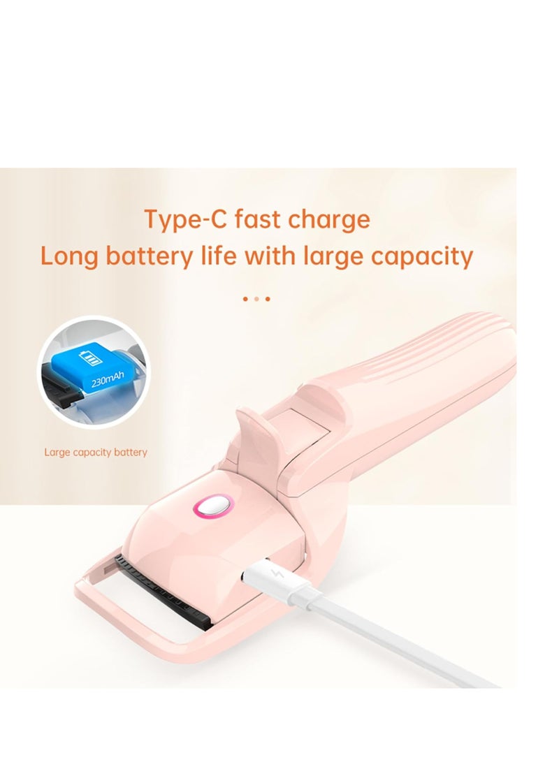 Heated Eyelash Curlers, 30 Seconds of Rapid Heating, Three Gear Switching Heat, Natural Curling 24 Hours Long Lasting, 3 Temperature Modes with USB Rechargeable, Gift for Women Girls