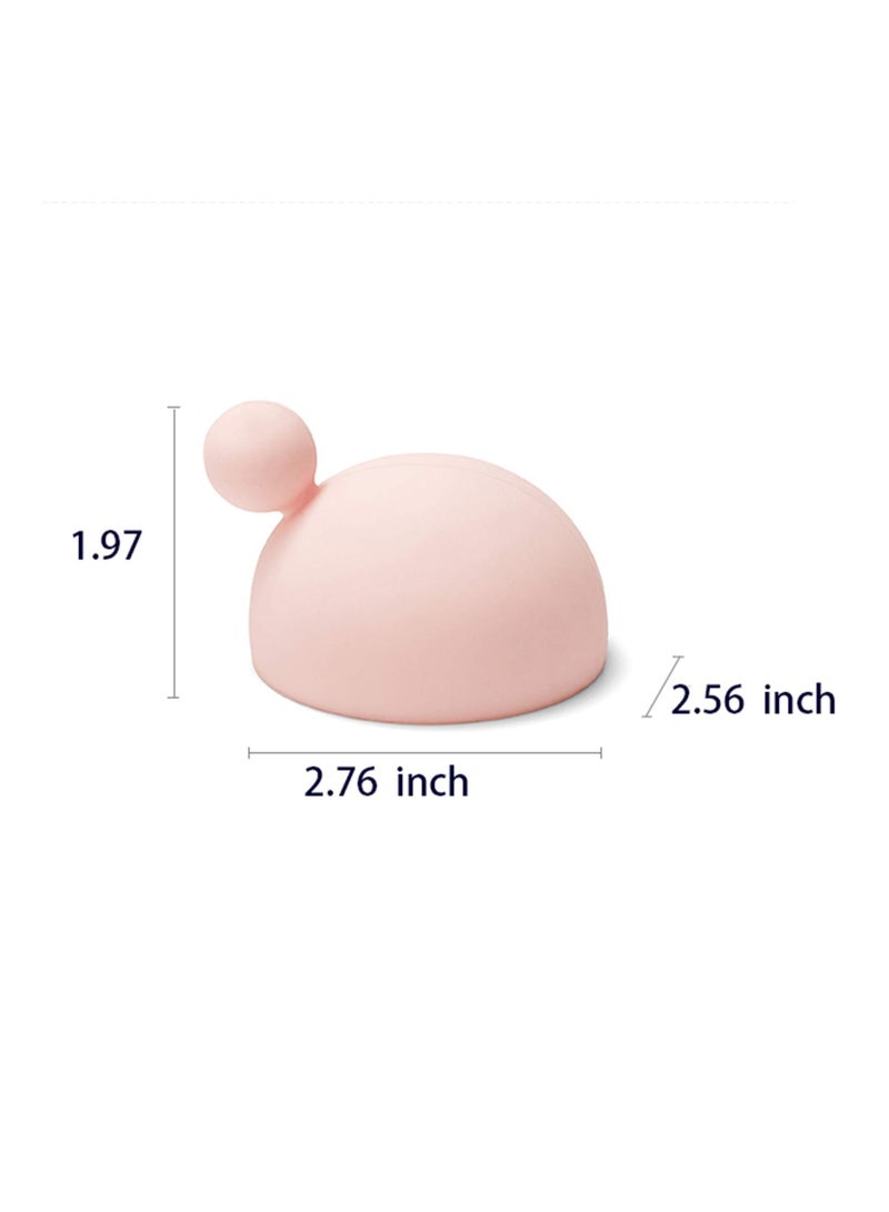 Makeup Brush Cleaner Mat, Pink Silicone Makeup Cleaning Brush Scrubber Mat, Portable Cleaning Washing Tool for Cosmetic Brush