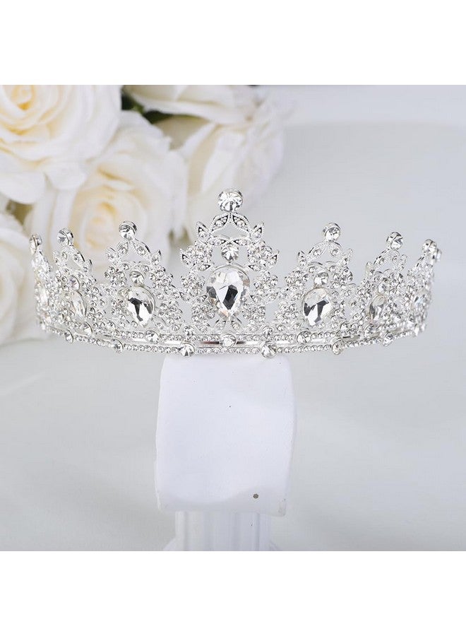 Silver Headband For Women Wedding Headband Hair Accessories Rhinestone Headpiece For Women Princess Headband Birthday Hair Accessories For Wedding Prom Party