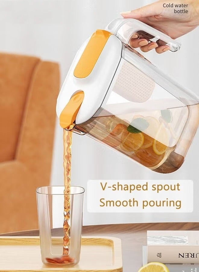 5PCS Large Water Filter Pitcher for Tea and Drinking Water Milk Juice with 1 Stream Filter 4 Cup Capacity BPA Free White