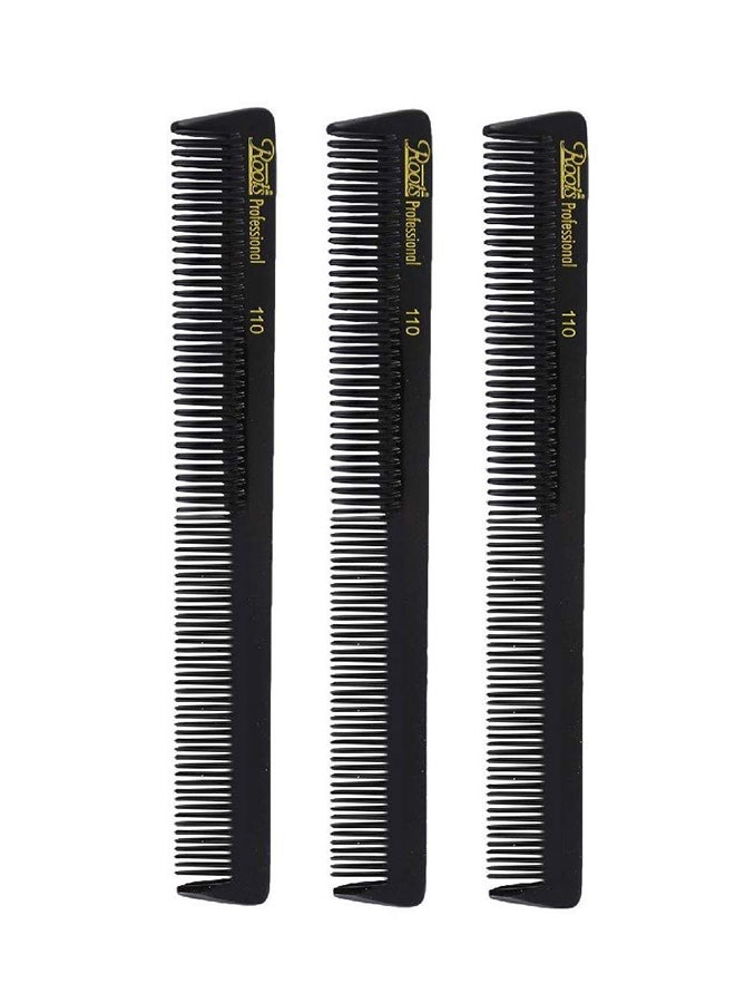 3-Piece Cutting Hair Comb Black