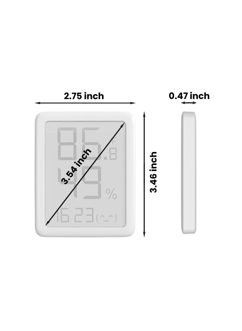 Digital Hygrometer Thermometer, Indoor Humidity Sensor with Large LCD Display Humidity and Temperature Monitor LCD Humidity and Temperature Sensor for Home,Babyroom,Bedroom,Elderly Room(White)