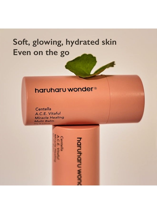 Haruharu Wonder Centella A.C.E. Vitaful Miracle Healing Multi Balm/Vegan, Cruelty-Free, EWG-Green