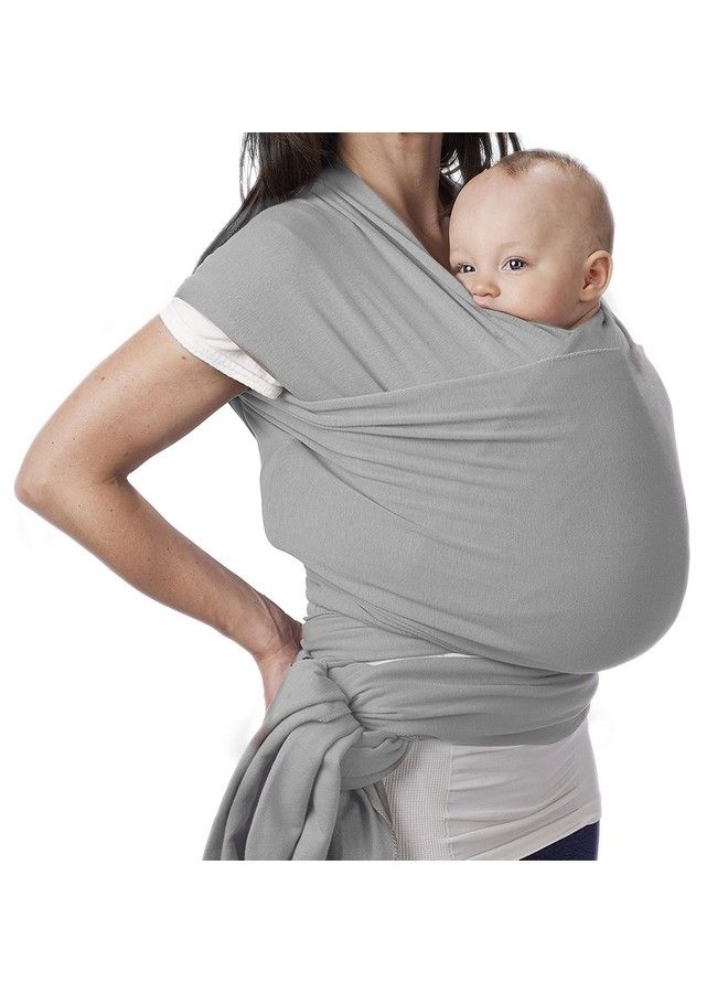 Baby Essential Hands Free Baby Carrier Wrap Breathable Lightweight Baby Wrap Carrier Cloth Suitable For Newborn Infants (Light Grey)