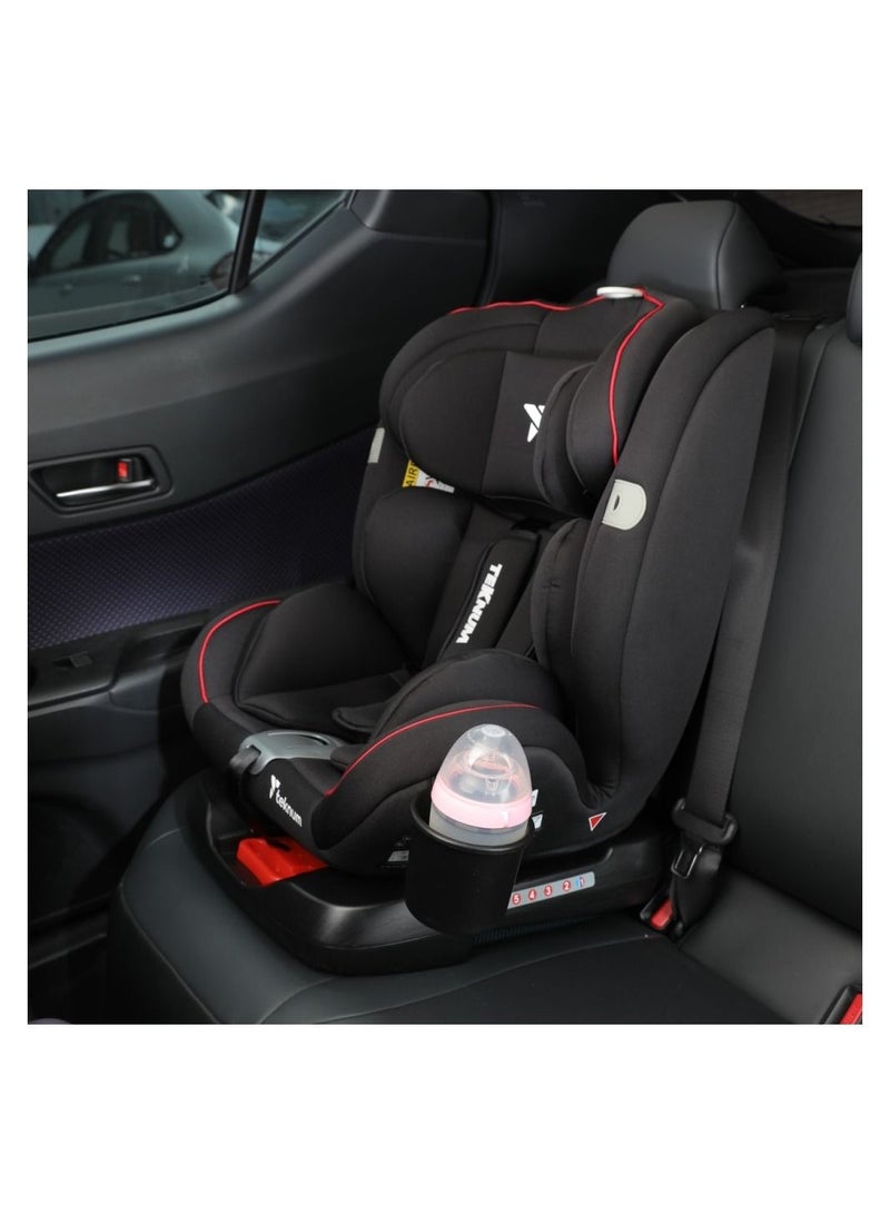 Evolve 360 Car Seat (0 - 12Yrs) With Sunveno Fashion Diaper Bag - Black