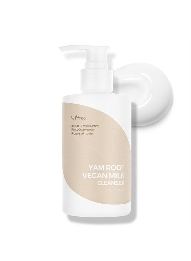 Yam Root Vegan Milk Cleanser 220ml, 7.43 fl.oz | Cleanser with rich and creamy texture and protects skin barrier