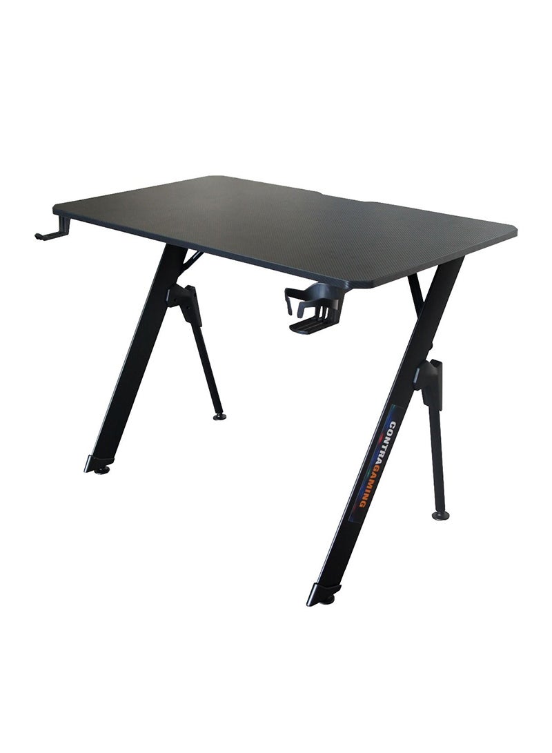 Mahmayi Contra Gaming TJ HYG-01 Gaming Chair with PU Leatherette and V2-1060 Plain Desk Gaming Table Black Combo