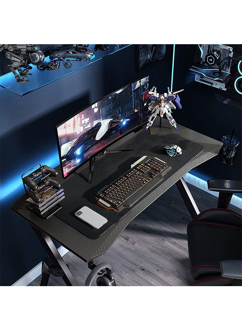 Mahmayi Contra Gaming TJ HYG-01 Gaming Chair with PU Leatherette and V2-1060 Plain Desk Gaming Table Black Combo