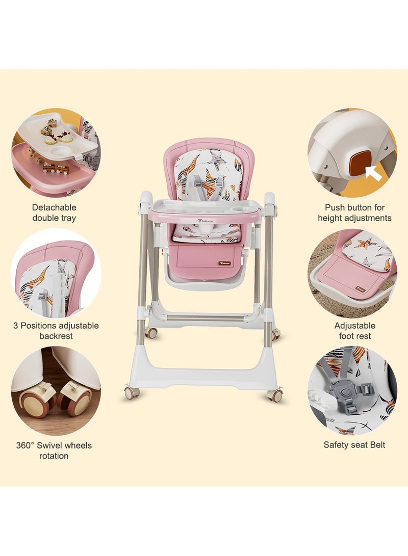 5-In-1 Swing With High Chair With Lockable Wheels