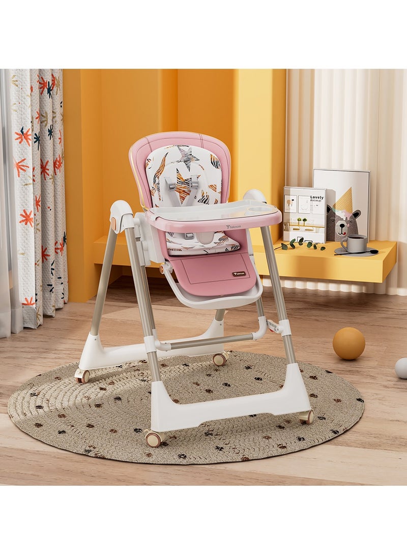 5-In-1 Swing With High Chair With Lockable Wheels