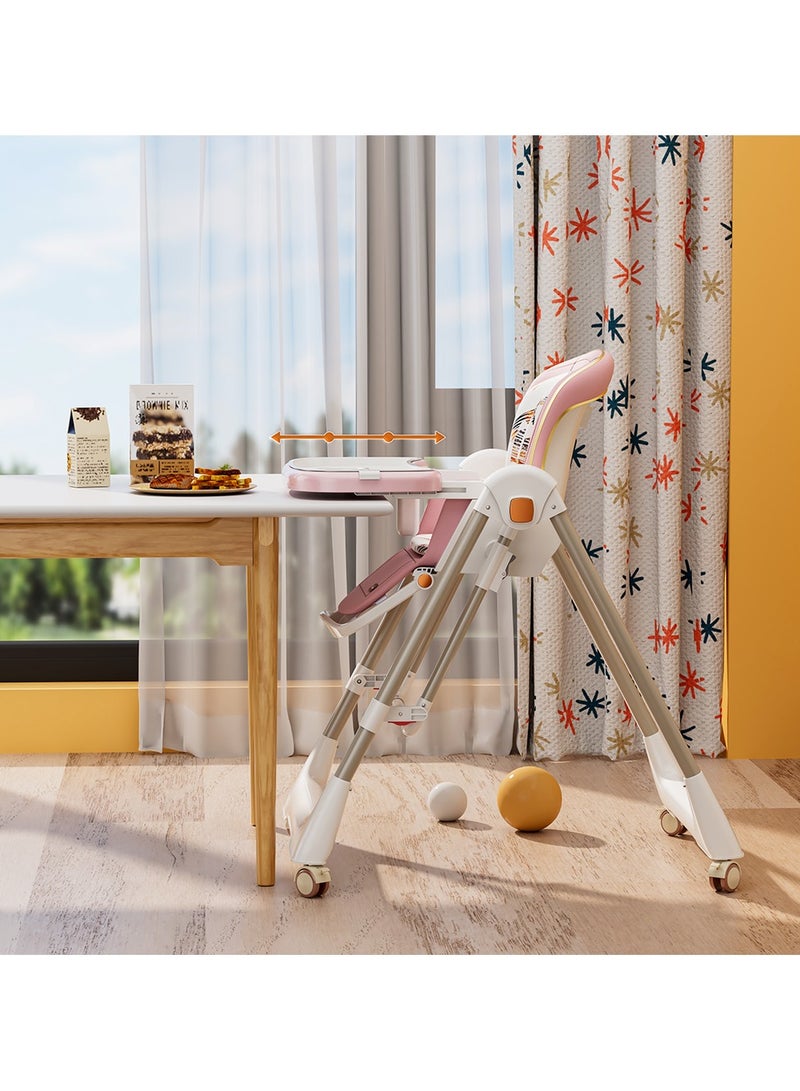 5-In-1 Swing With High Chair With Lockable Wheels