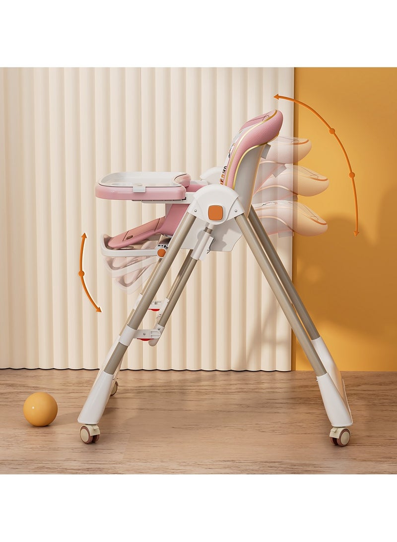 5-In-1 Swing With High Chair With Lockable Wheels