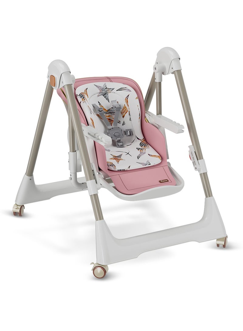 5-In-1 Swing With High Chair With Lockable Wheels