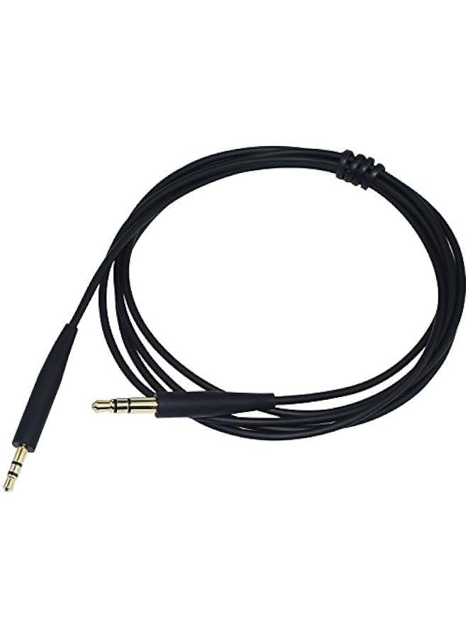 Replacement QC35 II Headphone Replacement Cord Cable Compatible Bose QuietComfort 35 (Series II),Bose On-Ear 2/OE2/OE2i/QC25/QC35/Soundlink/SoundTrue Wireless Headphones (Black)