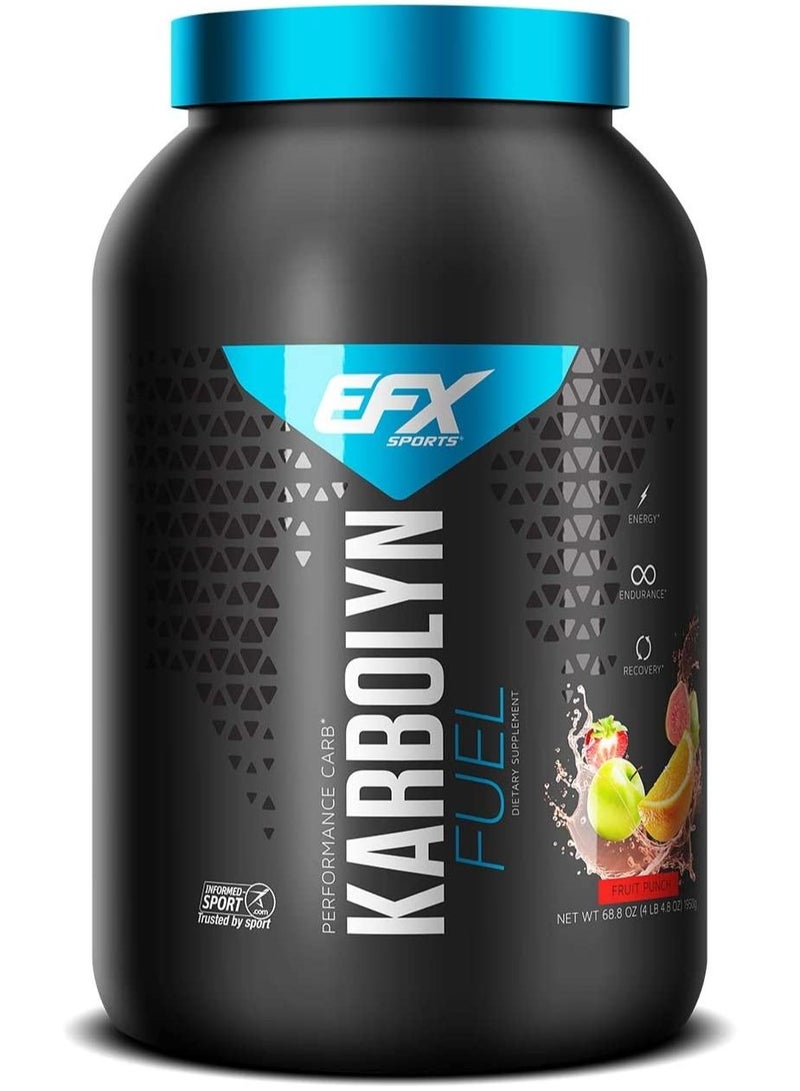 EFX Sports Karbolyn Fuel | Pre, Intra, Post Workout Carbohydrate Supplement Powder | Carb Load, Energize, Improve & Recover Faster | Easy to Mix | Fruit Punch (4 LB 4.8 OZ)
