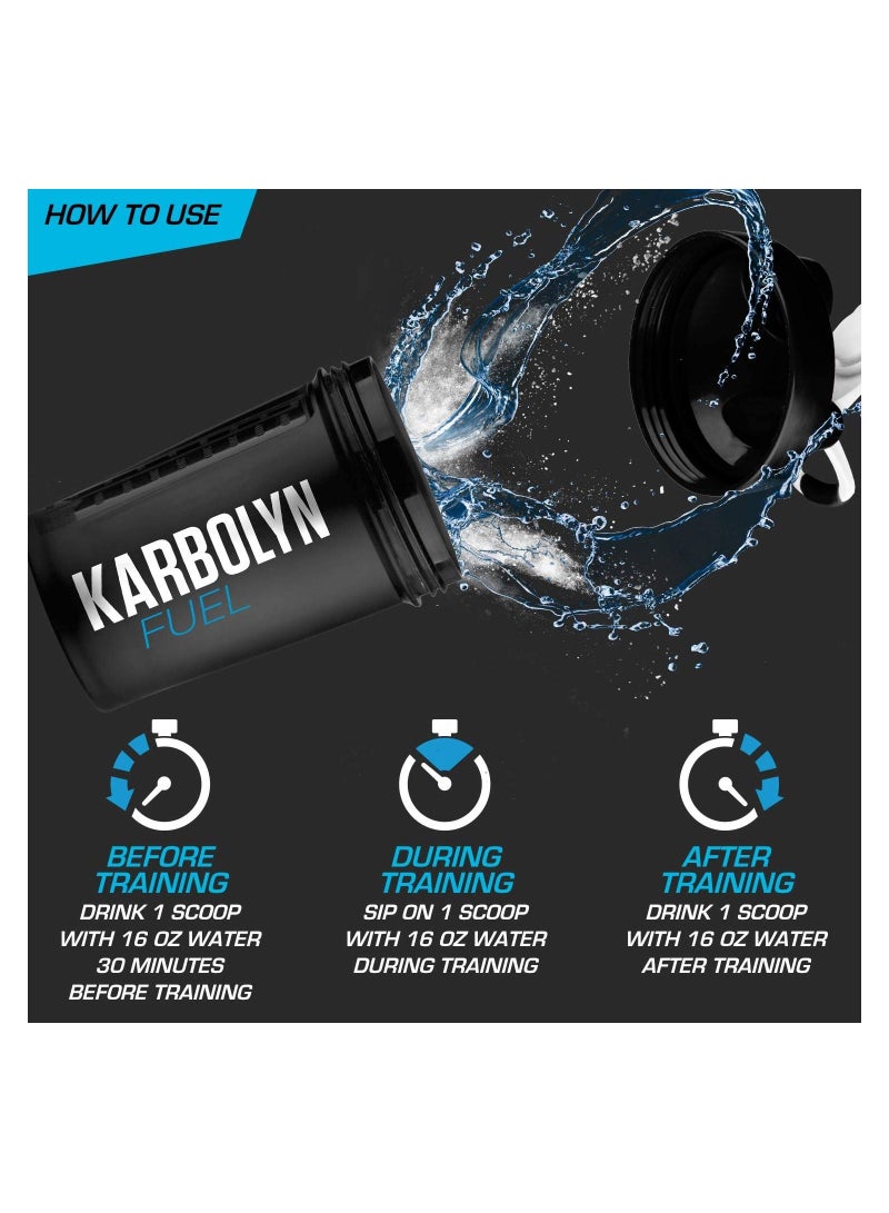 EFX Sports Karbolyn Fuel Pre, Intra, Post Workout Carbohydrate Supplement Powder Carb Load, Energize Improve & Recover Faster Easy to Mix Strawberry 1950gm