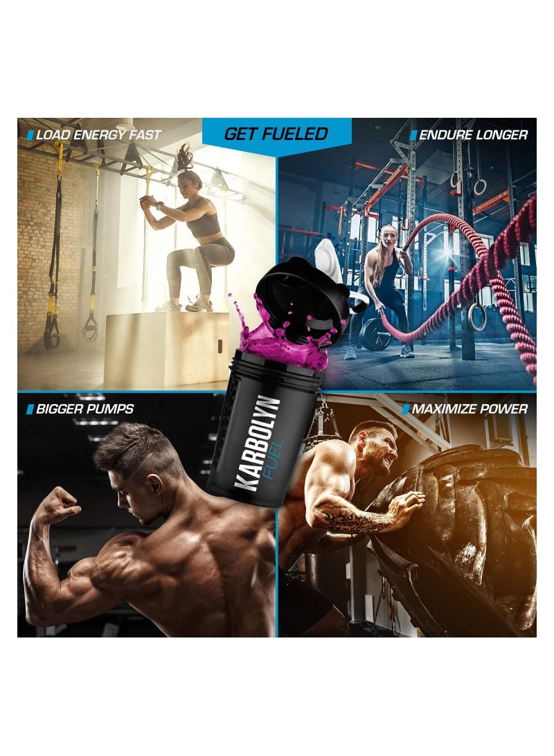 EFX Sports Karbolyn Fuel Pre, Intra, Post Workout Carbohydrate Supplement Powder Carb Load, Energize Improve & Recover Faster Easy to Mix Strawberry 1950gm