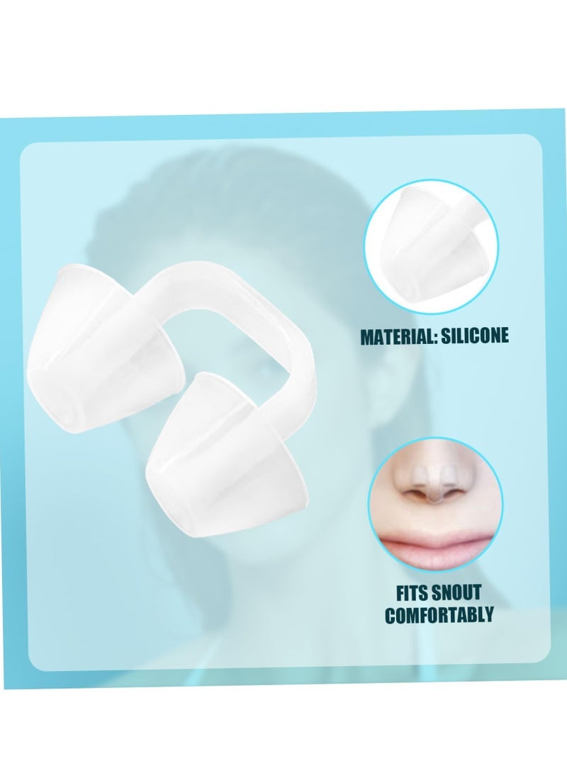 Nose Clip Set, 4-Pack Transparent Silicone Nose Plugs, Non-Slip, Waterproof Nose Protectors for Adults - Ideal for Training and Beginners