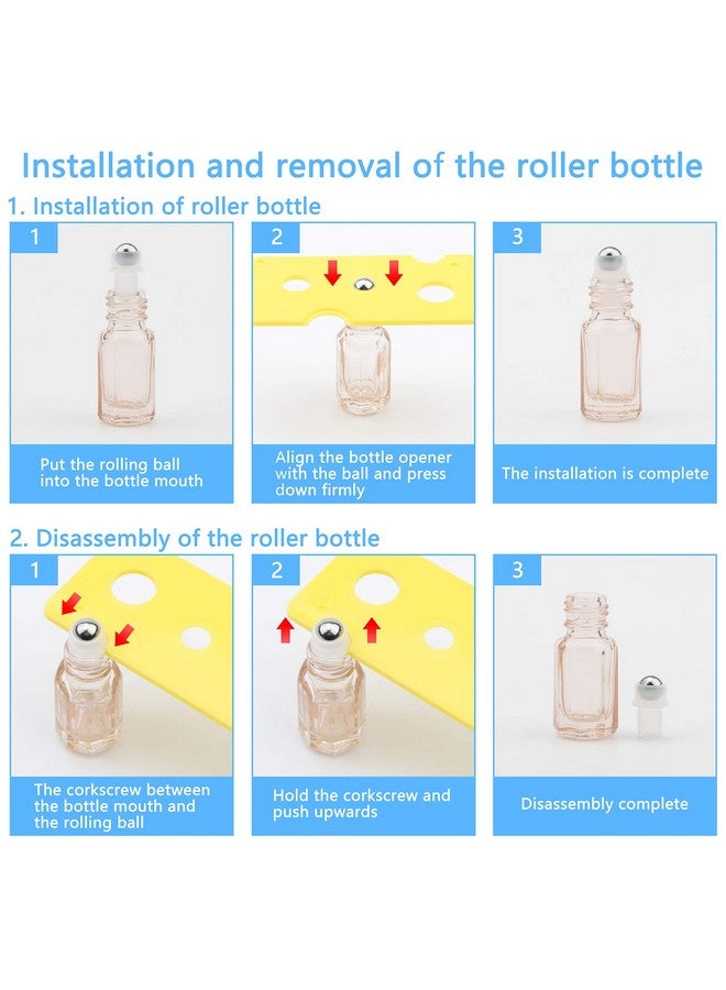 Essential Oil Roller Bottles8Pcs 3Ml Rollon Bottles With Opener Funnelmini Glass Massage Roller Bottles Roll On Vials For Perfume Lip Balms Aromatherapylight Pink