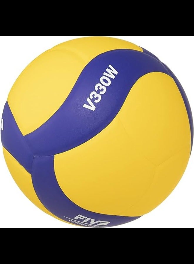 Mikasa V330W Volleyball, Size 5, Yellow/Blue