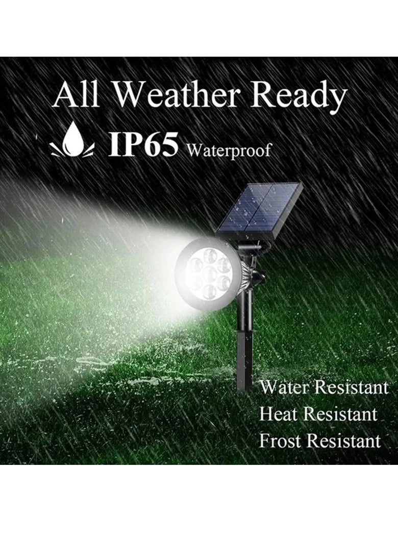 Outdoor Solar Spotlight, IP65 Waterproof Adjustable 7 LED Lamp Solar Spotlight, Portable And Convenient Landscape Wall Light, Long Range Illumination Garden Light For Wall Ground Flag, (Multicolour)