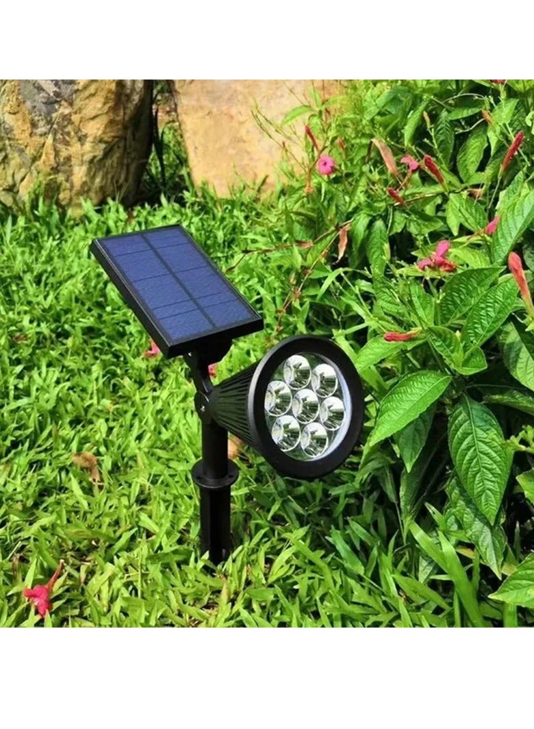 Outdoor Solar Spotlight, IP65 Waterproof Adjustable 7 LED Lamp Solar Spotlight, Portable And Convenient Landscape Wall Light, Long Range Illumination Garden Light For Wall Ground Flag, (Multicolour)