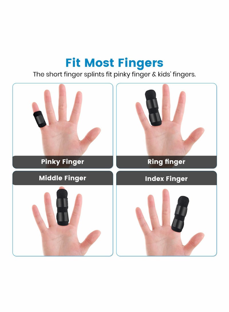 Finger Splint, Set of 2 Trigger Finger Brace with 10 Nylon Sleeves for Finger Pain Relief and Sport Injuries, Swelling Tendon Release Relieving Finger Stiffness and Sprained Knuckles