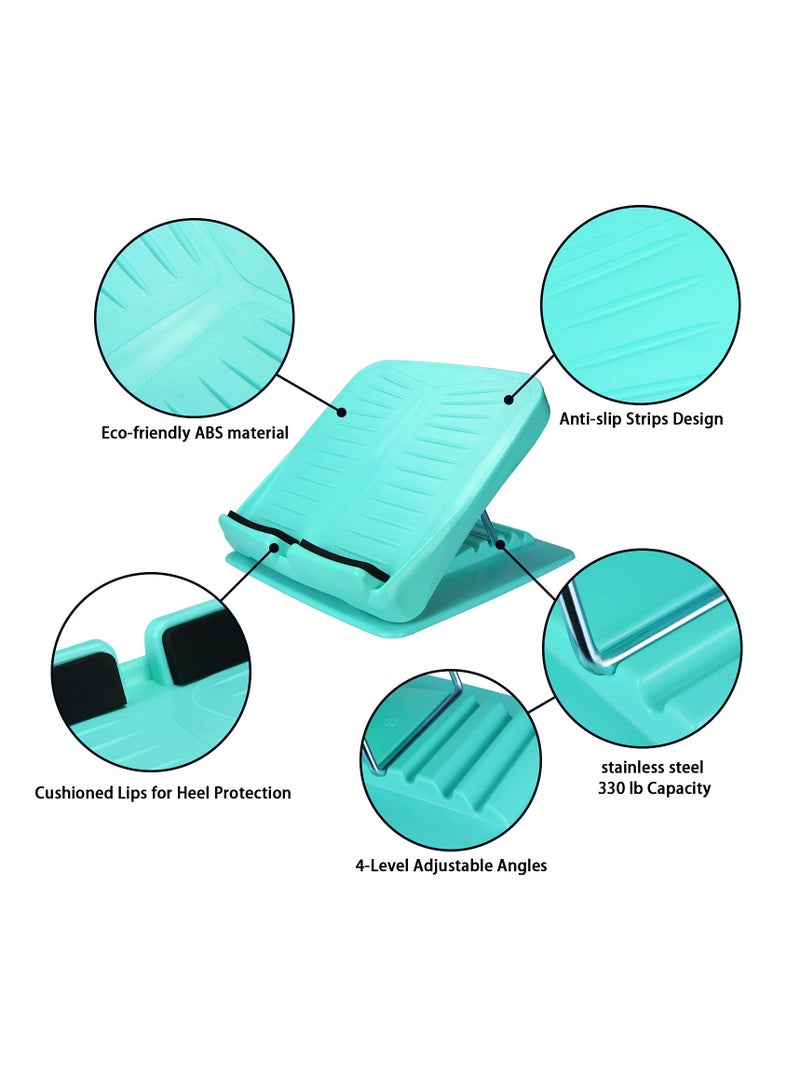 Calf Stretcher Slant Board, Adjustable 4 Level Incline Board with Anti Slip Design, Leg Foot Balancing Fitness Pedal Wedge for Home Office, Blue